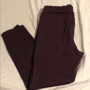 Maroon rockstar old navy jeans
